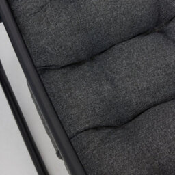 Home Detail Marbella Black Rocking Chair, Dark Grey Cushions - thumbnail 8