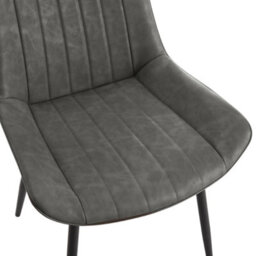 Home Detail Georgia Dining Chair Set Of 2, Grey Faux Leather - thumbnail 4