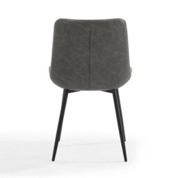 Home Detail Georgia Dining Chair Set Of 2, Grey Faux Leather - thumbnail 3