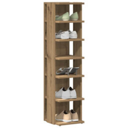 Walplus Shoe Cabinets 2 Pcs Artisan Oak 28X27X102 Cm Engineered Wood - thumbnail 1