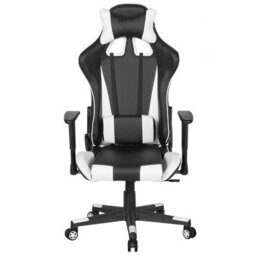 Beliani Office Chair Gamer Faux Leather White - thumbnail 4