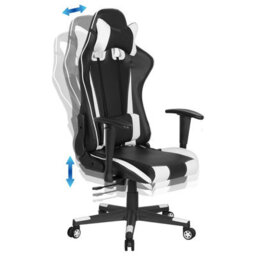 Beliani Office Chair Gamer Faux Leather White - thumbnail 6