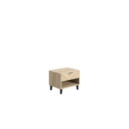 LPD Stockholm Chevron 1 Door Bedside Cabinet -Sonoma Oak Finish With Chevron Pattern - thumbnail 2