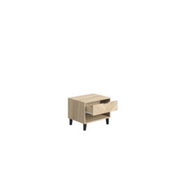 LPD Stockholm Chevron 1 Door Bedside Cabinet -Sonoma Oak Finish With Chevron Pattern - thumbnail 4