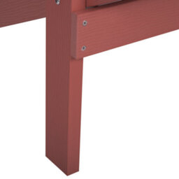 Beliani Red Weatherproof Garden Chair - Faux-Wood With Stainless Steel Frame, Ergonomic Outdoor Seating - thumbnail 9