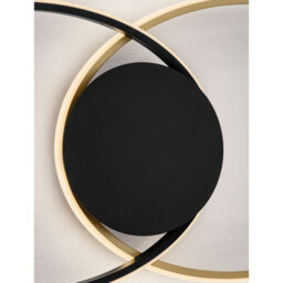 Luminosa Lighting Luminosa Aveo Integrated Led Semi Flush Ceiling Light Sandy Black, Gold Triac Dimmable Led 43W 1720Lm 3200K - thumbnail 5
