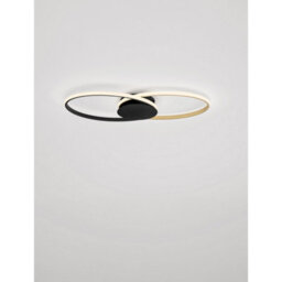 Luminosa Lighting Luminosa Aveo Integrated Led Semi Flush Ceiling Light Sandy Black, Gold Triac Dimmable Led 43W 1720Lm 3200K - thumbnail 4