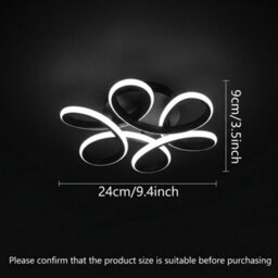 Modern Chic Opposite Led Ceiling Light Chandelier Black Pendant Lamp For Living Room & Bedroom - thumbnail 2