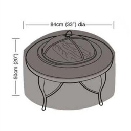 Green Round Fire Pit Cover 84Cm Heavy Duty Waterproof Bbq Outdoor Shield - thumbnail 6
