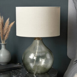 Harbour Studio Emre Hammered Teardrop Shiny Ivory & Olive Table Lamp - thumbnail 1
