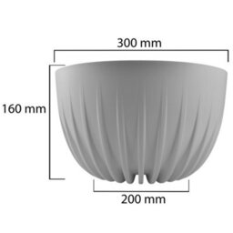 Cost Wise Indoor/outdoor Decorative Plant Display Bowl,ideal For Herbs,houseplants,bedding,tabletop Display,300mm In Pearl White - thumbnail 2