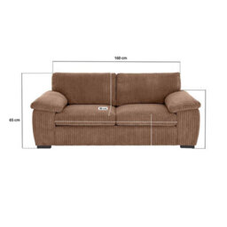 BlissFurniture Ltd Jumbo Cord 2 Seater Sofa Stylish & Compact Sofa For Modern Living Rooms And Flats Enhance Comfort Without Compromising Space - thumbnail 3