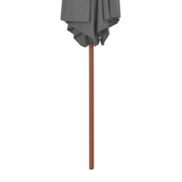 Walplus Garden Parasol With Wooden Pole 270 Cm Anthracite - thumbnail 4