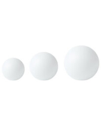 Beliani Solar Outdoor Led Ball Lamps Set Of 3 White Ip67 Waterproof - 28Cm. - thumbnail 3