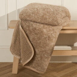 Ohs Teddy Marl Binded Throw - Natural - thumbnail 3