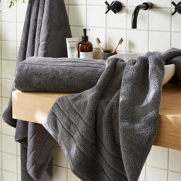Allure Bath Fashions Hotel Luxury Heavweight Bath Sheet - Charcoal Grey - thumbnail 2