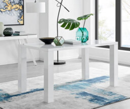 Furniturebox Pivero Rectangular 6 Seater White High Gloss Dining Table For Simple Elegant Minimalist Style Dining Room - thumbnail 2