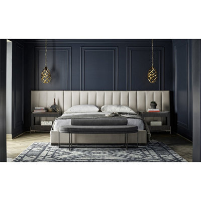 Stratus Interiors Raphael Extra Wide Headboard Bed- Double - Gas Lift Ottoman Storage Type - image 1