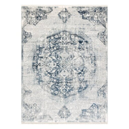 RugsX Distin 0820A Navy Blue / Blue / White Modern Carpet - Ornament, Vintag  140X190 Cm - thumbnail 3