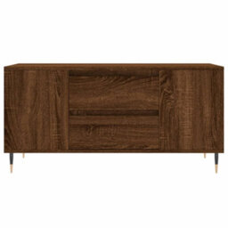 Berkfield Modern Coffee Table Brown Oak 102X44.5X50 Cm Engineered Wood - thumbnail 5