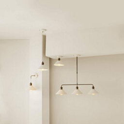 Valuelights Burford White Ceramic Ribbed 3 Drop Diner Bar Pendant Ceiling Light - thumbnail 6