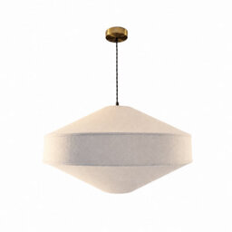 CGC Lighting Cgc Libby Extra Large 60Cm Geometric Oatmeal Stretch Linen Fabric Lampshade - thumbnail 5