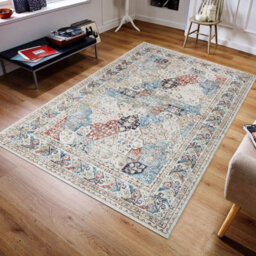 Ameha Cashmere Rugs 120X170Cm Intricate Persian-Inspired Medallion Pattern Area Rugs Kitchen Carpet Nonslip Bedside Rug,coastal - thumbnail 9