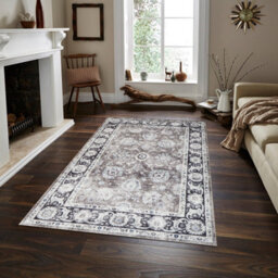 Ameha Cashmere Rugs 120X170Cm Intricate Persian-Inspired Medallion Pattern Area Rugs Kitchen Carpet Nonslip Bedside Rug,coastal - thumbnail 2