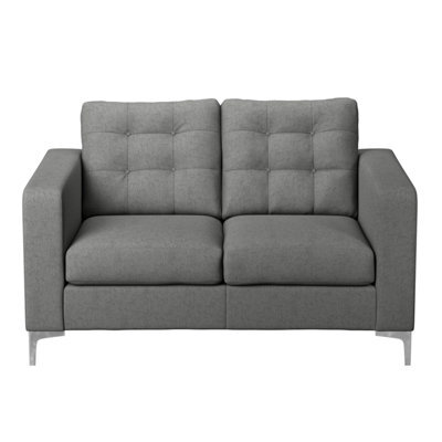 Furnishings For Less UK Smart Hackney Fabric 2 Seater Sofa Pewter  Formal - image 1