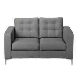 Furnishings For Less UK Smart Hackney Fabric 2 Seater Sofa Pewter  Formal - thumbnail 1