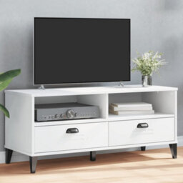 Berkfield Industrial Tv Cabinet Viken White Engineered Wood - thumbnail 2