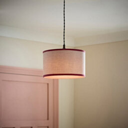 Valuelights Kiara Small 25Cm Linen Pink Trim Inner Easy Fit Lamp Shade And Bulb - thumbnail 1