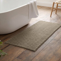 Moonlight Bedding Plush Chenille Bathroom Floor Mat Non-Slip Quick-Dry Absorbent Bathroom & Doorway Shower Rug Silver 50X80 Cm - thumbnail 7