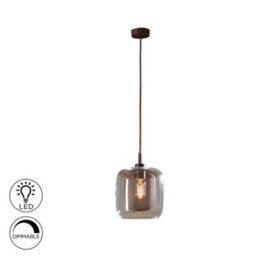Luminosa Lighting Luminosa Fox Crystal Ceiling Pendant Mesh Brown, E27 - Uk Stock - thumbnail 2
