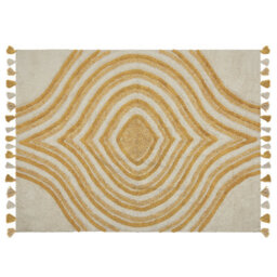 Beliani Rug Bingol Yellow 160 X 230 Cm Cotton - thumbnail 1
