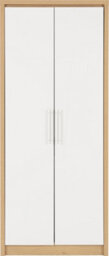 Seconique Seville 2 Door Wardrobe In White High Gloss Light Oak Effect Veneer - thumbnail 9
