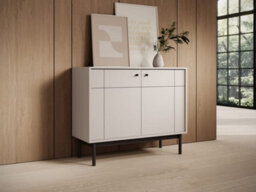 Arte Luxurious Japandi Sideboard Cabinet H840mm W1040mm D390mm In Cashmere - Refined Storage Sanctuary - thumbnail 3