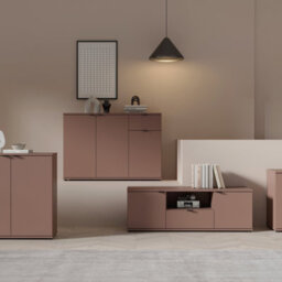 Furniture To Go Ganymede Wide Tv Unit With Open Shelf, Drawer And 2 Doors In Terracotta - thumbnail 6