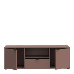 Furniture To Go Ganymede Wide Tv Unit With Open Shelf, Drawer And 2 Doors In Terracotta - thumbnail 5