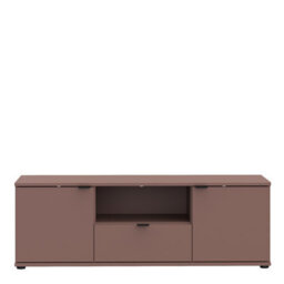 Furniture To Go Ganymede Wide Tv Unit With Open Shelf, Drawer And 2 Doors In Terracotta - thumbnail 3