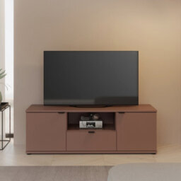 Furniture To Go Ganymede Wide Tv Unit With Open Shelf, Drawer And 2 Doors In Terracotta - thumbnail 1