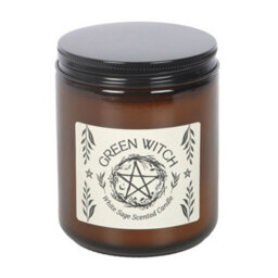 Something Different Green Witch White Sage Gl Scented Candle White/brown (One Size) - thumbnail 3