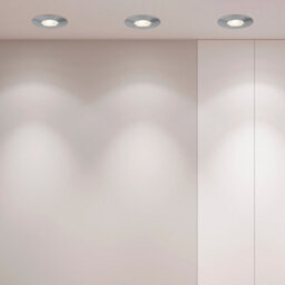 Lighting Collection Cantho Silver Led Recessed Spotlight, Pack Of 3 - thumbnail 1