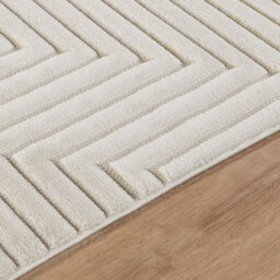 Livabliss Le Mans-Modern White 3D High & Low Pile Textured In- & Outdoor Rug 160 X 220 Cm Easy Care, Non Shedding - thumbnail 3