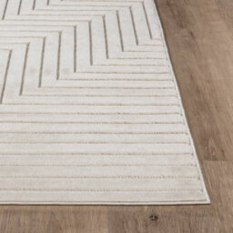 Livabliss Le Mans-Modern White 3D High & Low Pile Textured In- & Outdoor Rug 160 X 220 Cm Easy Care, Non Shedding - thumbnail 5