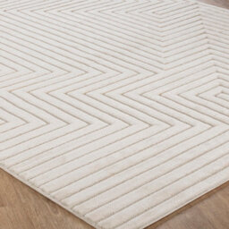 Livabliss Le Mans-Modern White 3D High & Low Pile Textured In- & Outdoor Rug 160 X 220 Cm Easy Care, Non Shedding - thumbnail 6