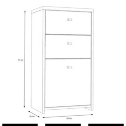 Furniture To Go Best Chest Storage Cabinet 2 Drawers 1 Door In Artisan Oak/white - thumbnail 8