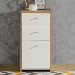 Furniture To Go Best Chest Storage Cabinet 2 Drawers 1 Door In Artisan Oak/white - thumbnail 7