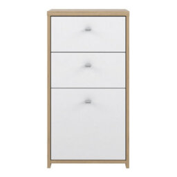Furniture To Go Best Chest Storage Cabinet 2 Drawers 1 Door In Artisan Oak/white - thumbnail 2