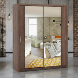Bono Sz180 Monastery Oak Sliding Wardrobe With Mirror Space Saving Storage For Modern Bedrooms - thumbnail 3
